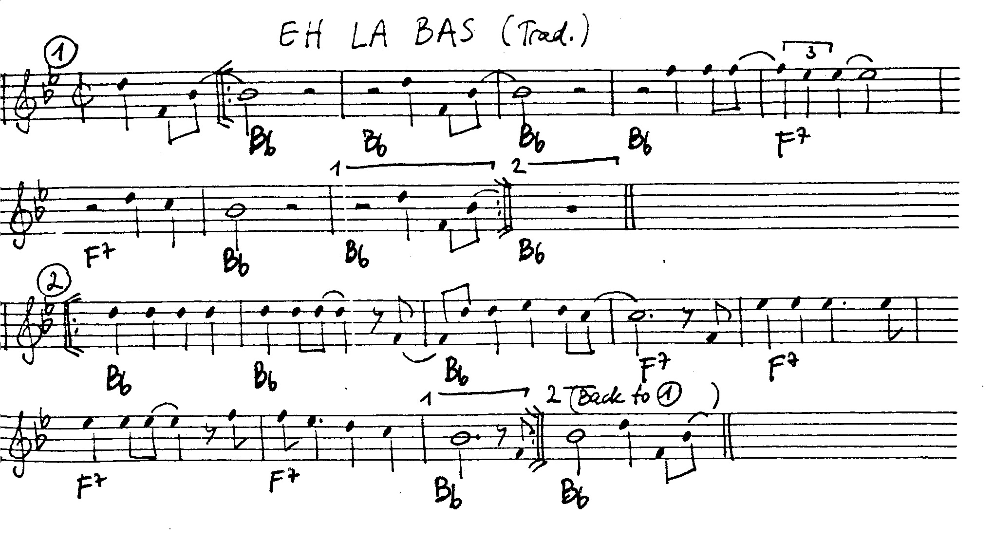 eh la bas leadsheet – book us for your next 20s or gatsby event